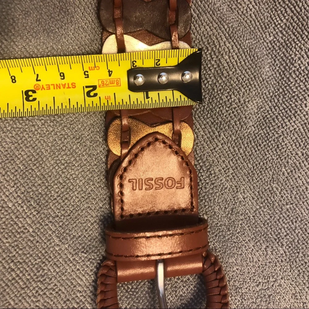 Fossil Multi Color Leather Belt L - Picture 6 of 6